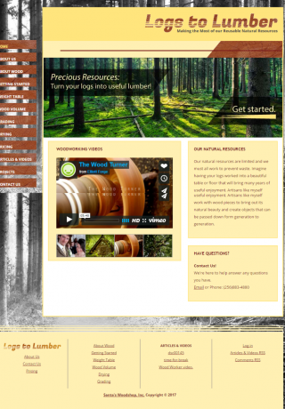 Website Design Logs to Lumber